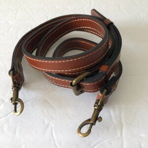CLIP-ON PATRICIA NASH BROWN FLORENCE LEATHER REPLACEMENT SHOULD XBODY STRAP NEW